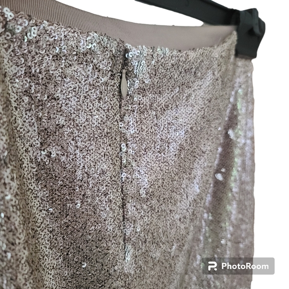 White House Black Market - Gold - Sequin Pencil Skirt - Size 2 - Picture 6 of 7